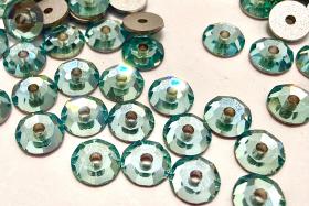 4mm Preciosa Crystal Aqua Bohemica Flat Back Sew-On Stones