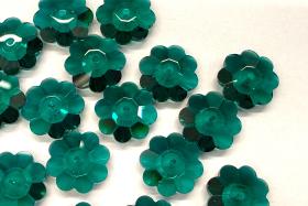 12mm Swarovski Emerald Flower Sew-on Crystal (2/4/12 Pieces)
