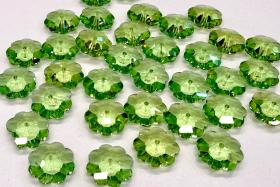 12mm Swarovski Peridot Flower Sew-on Crystal (2/4/12 Pieces)