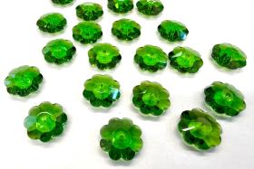12mm Swarovski Light Emerald Flower Sew-on Crystal (2/4/12 Pieces)