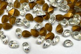 Vintage Swarovski 6x4 mm Crystal Pear Shape 4320 Premier Crystal Rhinestones (6 Pieces) gemstones, jewlery