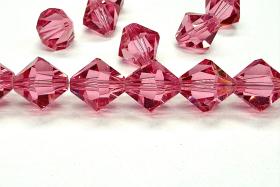 Vintage Swarovski Rose Bicone Beads, 10mm