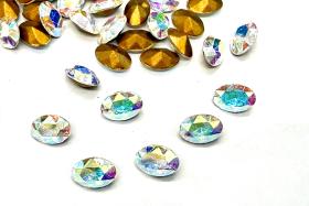 Vintage Swarovski Crystal AB Rhinestones, 8x6mm Oval Crystals