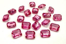 Vintage Swarovski Crystal Rose Rhinestones, 10X8mm 2 PIECES Octagon (4600)