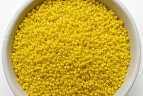 11/0 Charlotte true Cut Beads 2 MM Opaque Yellow 10/20/50/250/500 Grams indian beads, glass beads, jewelry supply, findings, native craft