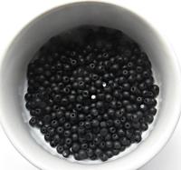 4MM Charlotte Cut Beads Frosted Black Matt 10/20/50/250/500 Grams