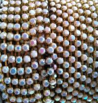 12 SS Rhinestone Chain Vintage Glass Chalk White Aurore Boreale 3mm 1/2/5/15 Meters