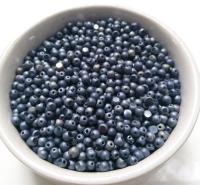 3 MM Charlotte Cut Beads Frosted Metallic Blue Matt 10/20/50/250/500 Grams