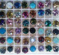Swarovski 39ss Vintage Clips (31 Crystal Colors) 6/12/24/100 Pieces Brass/Vintage Black Settings