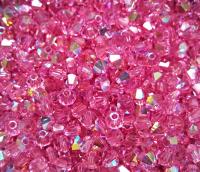 Swarovski (3/4mm) Rose AB Bicones beads 36/72/144/432/720 Pieces rainbow beads, rainbow beads, jewelry making, couture embellishments