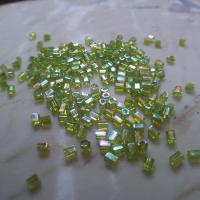10/0 MATSUNO HEXAGON 2 Cuts Transparent Peridot Rainbow seed beads Vintage Japanese Beads 10/50/100/450 Grams