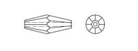 Swarovski 5205 25X10 MM Elongated Bicone (4 Colours) 2/6/12/36 Pieces jewelry making beads PREMIUM MATERIALS