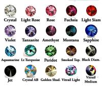 12mm Swarovski 1122 Rivoli Crystal Foiled in 28 Colours 6/12/24 Pieces PREMIUM Materials