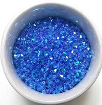 Swarovski (3/4mm) Sapphire AB 2X FC Bicones Rainbow Beads 36/72/144/432/720 Pieces, rainbow beads, jewelry making, couture embellishments
