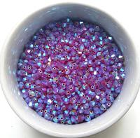 Swarovski 3/4mm Fuchsia AB 2X FC Bicones Rainbow Beads 36/72/144/432/720 Pieces jewelry making, embroidery materials, couture embellishments