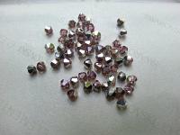 Swarovski (4mm) Light Rose Comet Argent Light Bicones 36/72/144/432/720 Pieces embroidery materials, jewelry making, vintage rare findings