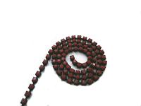 12 SS Rhinestone Chain Vintage Glass Pressed Chatons Opaque Chocolate Reddish Brown 3mm 1/2/5/15 Meters vintage supply, brouch making