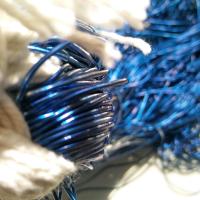 DARK BLUE Metallic French Wire, Bullion Wire, Gimp Wire 50/100/200/400 Grams, embroidery materials, couture threads, blue wire
