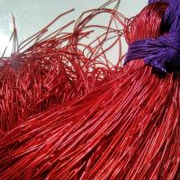 DARK RED Metallic French Wire, Bullion Wire, Gimp Wire 50/100/200/400 Grams, embroidery materials, couture threads, red wire