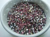 Swarovski (4mm) Light Rose Comet Argent Light Bicones 36/72/144/432/720 Pieces embroidery materials, jewelry making, vintage rare findings