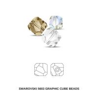 Swarovski 5603 6mm Graphic Cube Crystal Aurore Boreale 12/36/72/144/288 Pieces PREMIUM MATERIALS, vintage findings, wedding jewlery making