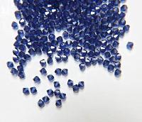 Dark Sapphire Swarovski Bicone beads (4mm)  36/72/144/432/720 Pieces VINTAGE SWAROVSKI, jewelry making, embroidery materials, craft supply