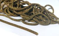 Vintage Round Black Rhinestone lace in brass 6mm thick for embellishments/Jewellery/couture inside (Hole 3mm)
