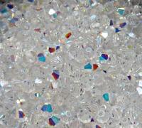 3/4mm Crystal Aurore Boreale Swarovski Bicone Crystal beads 50 Gross rainbow beads, jewelry making, couture beading