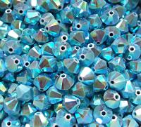 6mm Turquoise 2X Aurore Boreale Bicone beads Cuts 12/36/72/144/288 Pieces (267) SWAROVSKI ELEMENTS rainbow beads, jewelry making, findings