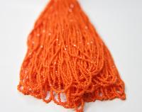 11/0 Hanks Charlotte Cut Beads Orange Opaque 1/5/25/50/100 Hanks 2.0mm glass beads, jewelry supply, findings, craft supply, vintage beadings