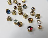 Swarovski 39ss Vintage Clips (31 Crystal Colors) 6/12/24/100 Pieces Brass/Vintage Black Settings