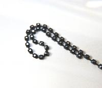 16ss Swarovski 2088 Chain in Flat Back Rare Cosmojet (4mm) 0.5/1/2/5 Meters Vintage Black Settings, decorations, craft supplies, designer