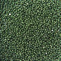13/0 Charlotte Cut Beads Metallic Fern Green 5/10/20/50/250/500 Grams craft supplies, jewelry making, embroidery materials, vintage beads
