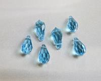 Vintage Czech Aquamarine crystal Drops 18x9 MM Fancy Crystal drops 3/12/36 Pieces