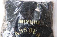 15/0 Miyuki Hex Cuts in Jet Black Japanese Beads 10/20/50/100 Grams embroidery premium materials