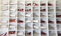 Swarovski 2770 12mm Wing Flatback non hotfix Black Diamond/Crystal Red Magma 6/24 Pieces