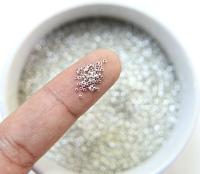 1mm Micro Sterling Silver Plated Tube Beads 5/10/100/500 Grams High Quality Nail Art / Haute Couture Embroidery, rare vintage beads, crafts