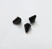 9x8MM Jet Preciosa Bell Beads Vintage 6/24/72 Pieces Article 451 56 301 fancy beads, jewelry making beads, vintage black crystal chandelier