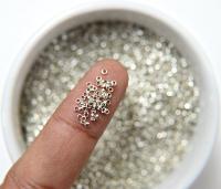 1.7mm Micro Sterling SIlver Plated Tube Beads 5/10/100/500 Grams High Quality Nail Art / Haute Couture Embroidery materials / doll making /