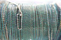 14pp Swarovski Vintage Chain in Emerald (2mm) 0.5/1/2/5/15 Meters Brass Settings