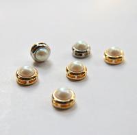 High Quality 8mm Japanese Pearls Sewon Settings 6/12/36 Pieces GOLD/RHODIUM SETTINGS, Haute Couture, embellishments