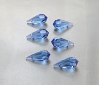 Vintage Czech Sapphire crystal Drops 18x9 MM Fancy Crystal drops 3/12/36 Pieces