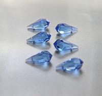 Vintage Czech Sapphire crystal Drops 18x9 MM Fancy Crystal drops 3/12/36 Pieces