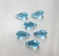 Vintage Czech Aquamarine crystal Drops 18x9 MM Fancy Crystal drops 3/12/36 Pieces