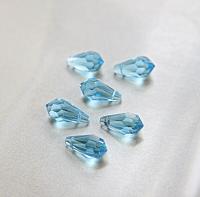 Vintage Czech Aquamarine crystal Drops 18x9 MM Fancy Crystal drops 3/12/36 Pieces