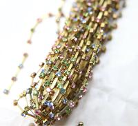 12 SS Vintage Fancy Rhinestone Chain Swarovski in Multi Colors 3mm 0.5/1/2/5 Meters Wedding Bridal Supplies|Jewelry Making|Decoration