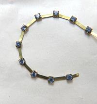 12 SS Vintage Fancy Rhinestone Chain Swarovski in Light Sapphire 3mm 0.5/1/2/5 Meters vintage findings, strass chains, craft supplies, rare