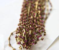 12 SS Vintage Fancy Rhinestone Chain Swarovski in Fuchsia 3mm 0.5/1/2/5 Meters embroidery materials, craft vintage findings, embellishments