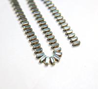 Swarovski Snake Baguette chain 7x3 mm in Light Azore (361) settings in Brass 0.5/1/2 Meters Bridal Supplies|Jewelry Making|Decoration