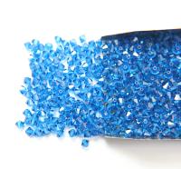 4mm Capri Blue Swarovski Bicone 36/72/144/432/720 Pieces (243) jewelry making beads jewelry supplies, embroidery materials, craft supply